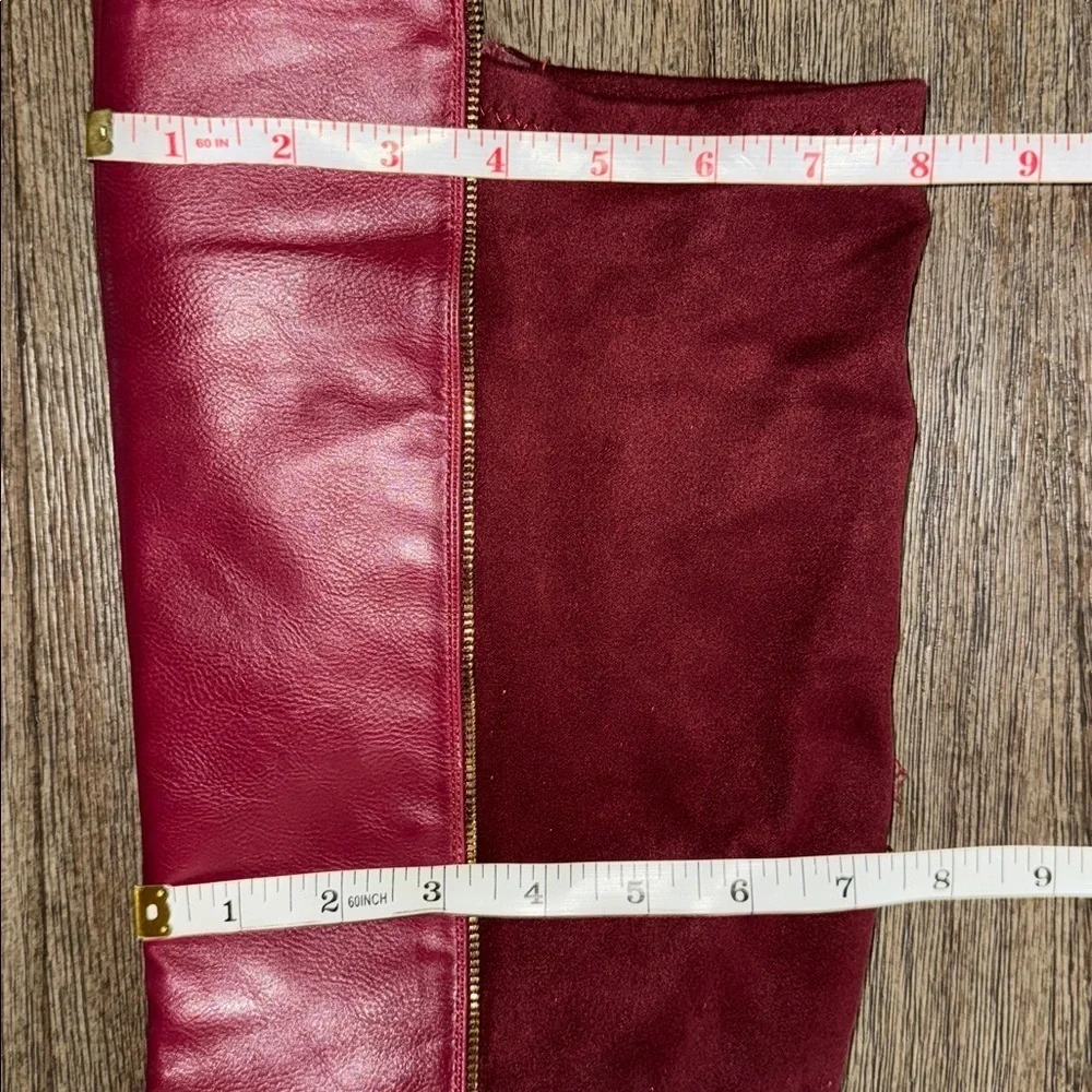Scene Letizia Over the Knee Platform Boot Red 9.5